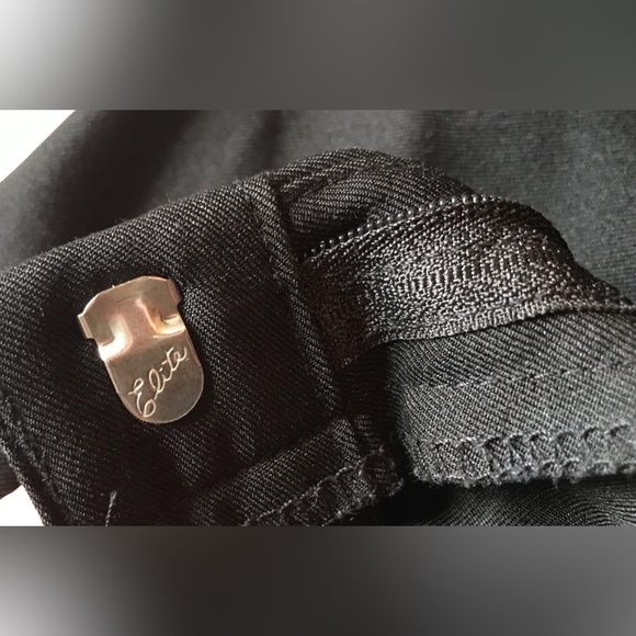 Y2K Elite Black Tailored & Cuffed Trouser Pants - 12 REG - Picture 6 of 11